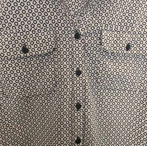 Notations Black and Cream Button Down Shirt Size S - Picture 4 of 7